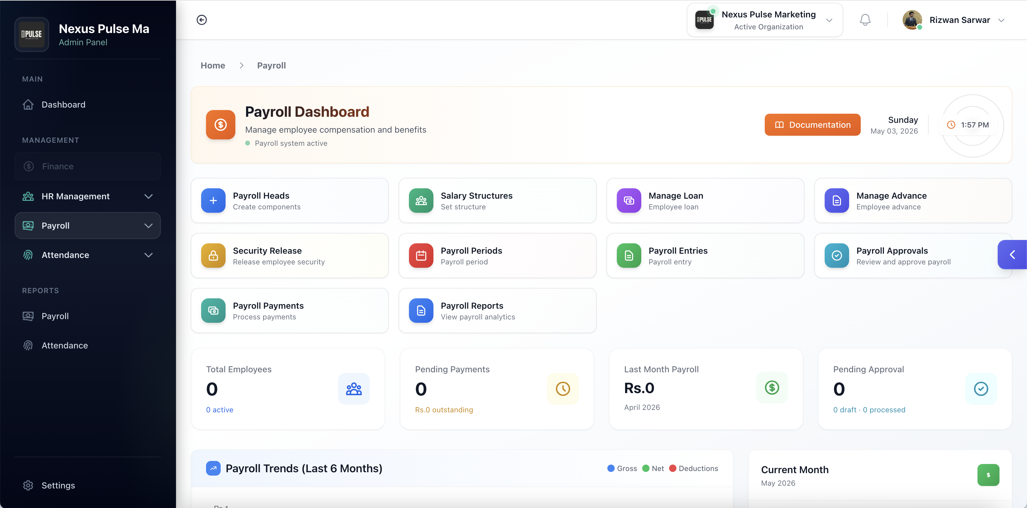 DevNest HRM — payroll